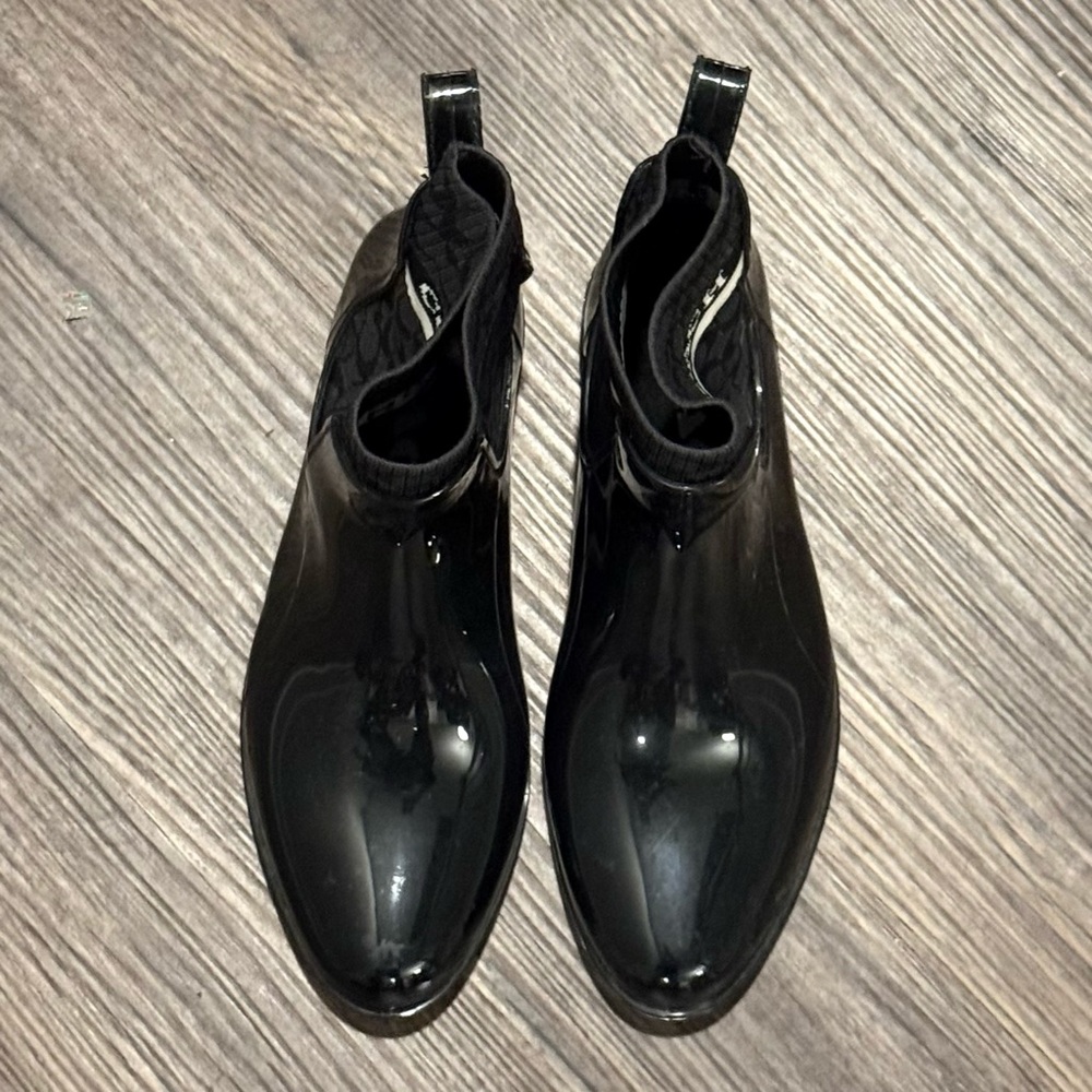 Coach Black Rivington Rain Bootie